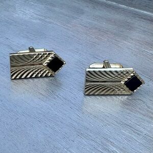 Dante Vintage Gold & Black Cufflinks